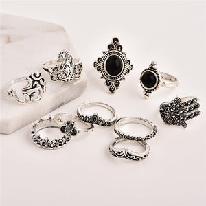 10 pçs/set Vintage Gothic Ring