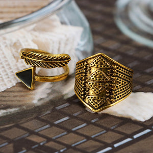 Docona Folha Ring Set