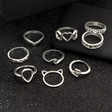 9 pçs/set Senhora Ring Set