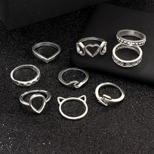 9 pçs/set Senhora Ring Set