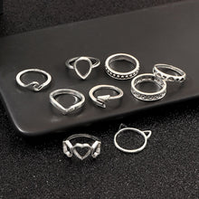 9 pçs/set Senhora Ring Set