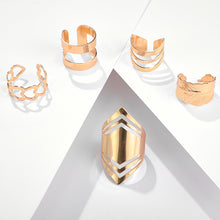 Docona 5 pçs/set CyberPunk Ring Set2