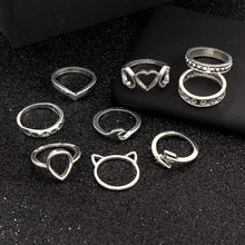 9 pçs/set Senhora Ring Set