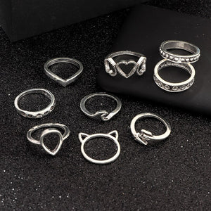 9 pçs/set Senhora Ring Set