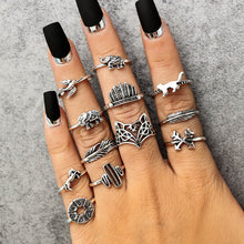 12-piece women's ring Nature Set