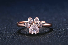 Cut Cat's Paw Rose Gold Resizable Rings