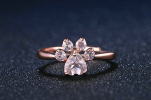 Cut Cat's Paw Rose Gold Resizable Rings