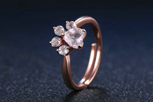 Cut Cat's Paw Rose Gold Resizable Rings