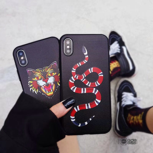 Tiger Snake Soft Silicon Case for iphone