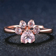 Cut Cat's Paw Rose Gold Resizable Rings