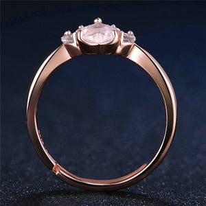 Cut Cat's Paw Rose Gold Resizable Rings