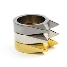 2Pcs Cat Ear Self-defense Ring Stainless Steel